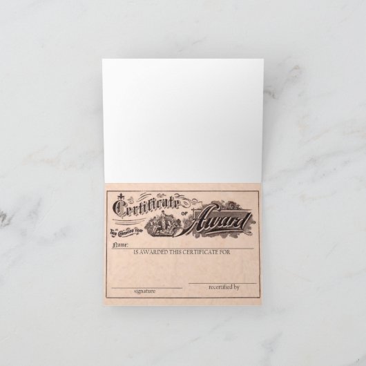 Grappige Bad Dad Jokes Award Kaart (Binnen)