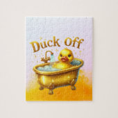 Grappige bad eend legpuzzel (Verticaal)