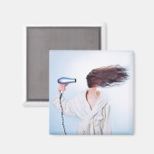 Grappige Bad Hair Day magneet (Voorkant / Achterkant)