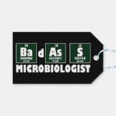Grappige Badass Microbioloog Cadeaulabel (Voorkant (Horizontaal))