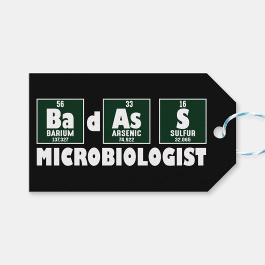 Grappige Badass Microbioloog Cadeaulabel (Voorkant (Horizontaal))