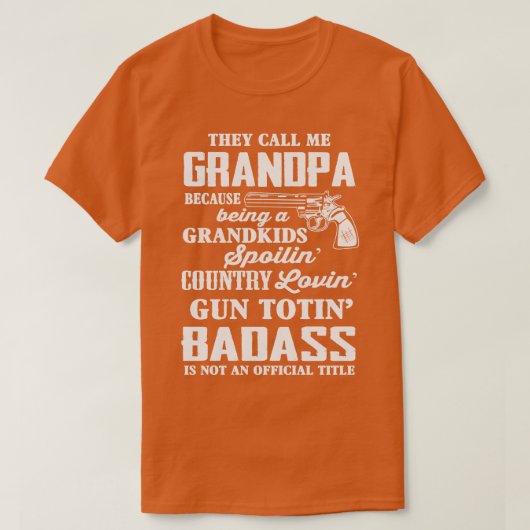 Grappige badass opa t-shirt (Design voorkant)