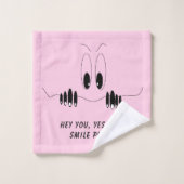 Grappige badhanddoeken met Curiosity Eyes - Smile Bad Handdoek (Wasdoekje)
