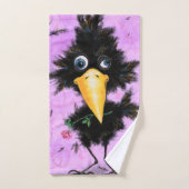 Grappige badhanddoeken met In Love Crow Bad Handdoek (Handdoek)