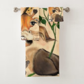 Grappige badhanddoeken met romantische Giraffe met Bad Handdoek (Insitu)