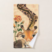 Grappige badhanddoeken met romantische Giraffe met Bad Handdoek (Handdoek)