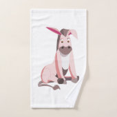 Grappige badhanddoeken met roze ezel - bad handdoek (Handdoek)
