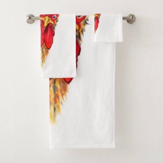Grappige badhanddoeken Verraste Haan - aangepaste  Bad Handdoek (Insitu)