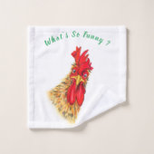 Grappige badhanddoeken Verraste Haan - aangepaste  Bad Handdoek (Wasdoekje)