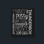 Grappige Badkamer Canvas Art Print<br><div class="desc">Perfect voor uw badkamer!</div>