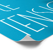 Grappige badkamer citaat teken Poster (Hoek)