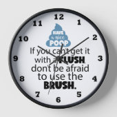 Grappige badkamer flus borstel woord art (Voorkant)