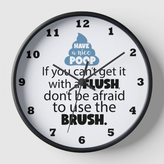 Grappige badkamer flus borstel woord art (Voorkant)