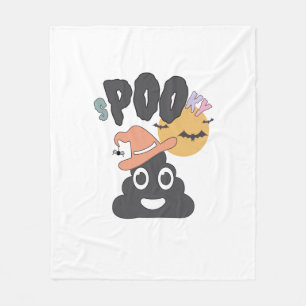 Grappige badkamer humor Halloween griezelige poep Fleece Deken