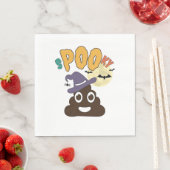 Grappige badkamer Humor Halloween Spooky Poo Desig Servet (Insitu)