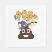 Grappige badkamer Humor Halloween Spooky Poo Desig Servet (Voorkant)