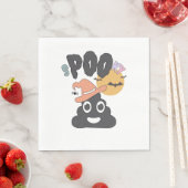Grappige badkamer Humor Halloween Spooky Poo Desig Servet (Insitu)