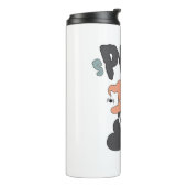 Grappige badkamer Humor Halloween Spooky Poo Desig Thermosbeker (Gedraaid links)