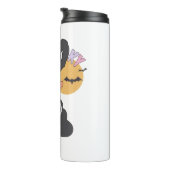 Grappige badkamer Humor Halloween Spooky Poo Desig Thermosbeker (Geroteerd rechts)