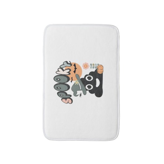 Grappige badkamer Humor Leuke Retro Halloween Spoo Badmat (Voorkant Verticaal)