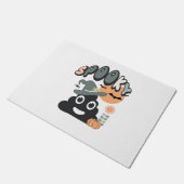 Grappige badkamer Humor Leuke Retro Halloween Spoo Deurmat (Schuin)