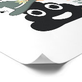 Grappige badkamer Humor Leuke Retro Halloween Spoo Poster (Hoek)