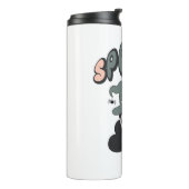 Grappige badkamer Humor Leuke Retro Halloween Spoo Thermosbeker (Gedraaid links)