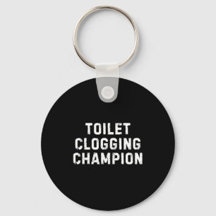 Grappige badkamer humor toilet verstopping Chamon  Sleutelhanger