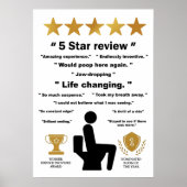 Grappige badkamer Reviewen Poster (Voorkant)