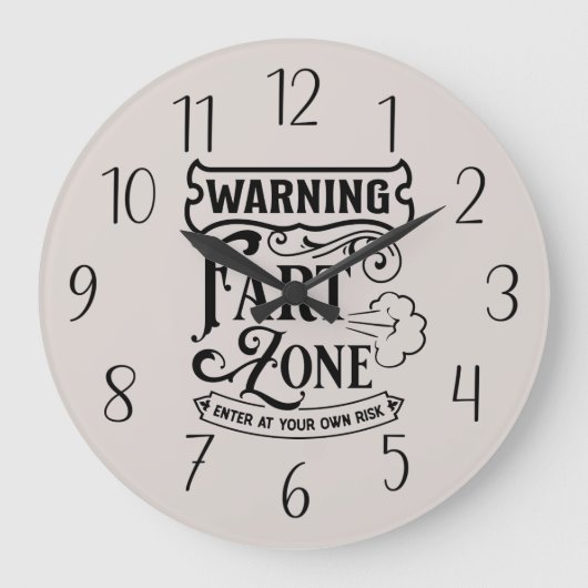 grappige badkamer scheet zone woordkunst grote klok (Voorkant)