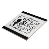 Grappige badkamer seatword art tegeltje (Zijkant)