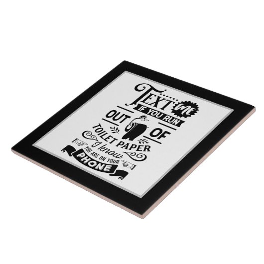 grappige badkamer tekst woord kunst tegeltje (Zijkant)