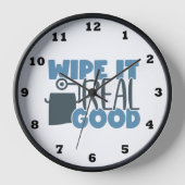 Grappige badkamer veeg woord art (Voorkant)