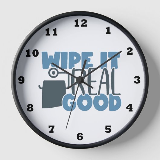 Grappige badkamer veeg woord art (Voorkant)