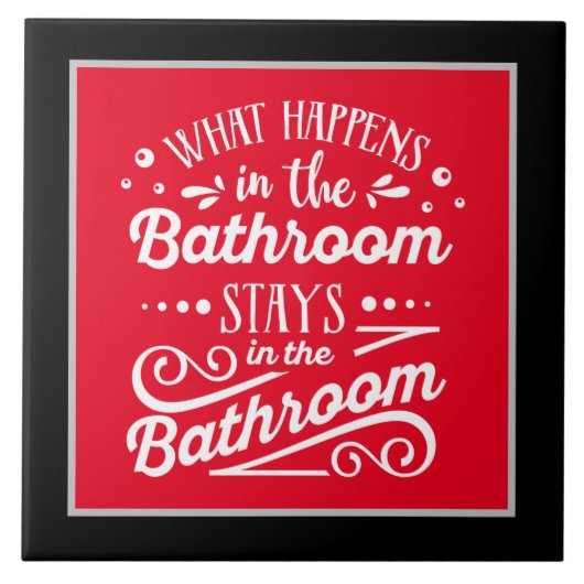 Grappige badkamer woord kunst keramische tegel tegeltje (Voorkant)