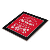 Grappige badkamer woord kunst keramische tegel tegeltje (Zijkant)