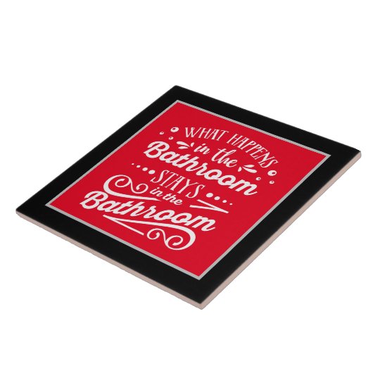 Grappige badkamer woord kunst keramische tegel tegeltje (Zijkant)