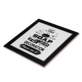 Grappige badkamer zeep woord kunst keramische tege tegeltje (Zijkant)