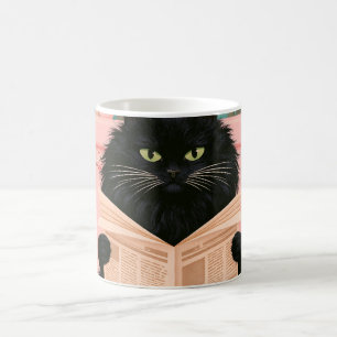 Grappige badkamer zwarte kat koffiemok