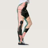 Grappige badkamer zwarte kat leggings (Rechts)