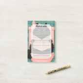 Grappige badkamer zwarte kat post-it® notes (Op bureau)