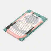Grappige badkamer zwarte kat post-it® notes (Schuin)