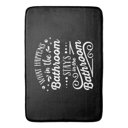 grappige badkamerwoordkunst badmat (Voorkant Verticaal)