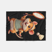 Grappige Badminton Art Voor Mannen Vrouwen Trainer Fleece Deken (Voorkant (Horizontaal))