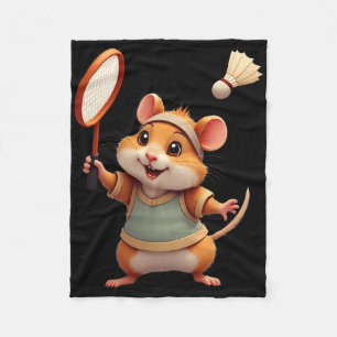 Grappige Badminton Art Voor Mannen Vrouwen Trainer Fleece Deken