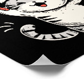 Grappige Badminton Cat Schattige Kat Badminton Spe Poster (Hoek)