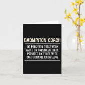 Grappige Badminton Coach Grafisch - Ik Doe Precisi Kaart (Gele Bloem)