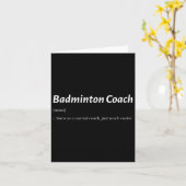 Grappige badminton coach hetzelfde als reguliere c kaart (Gele Bloem)
