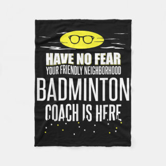 Grappige badminton coach - wees niet bang! fleece deken