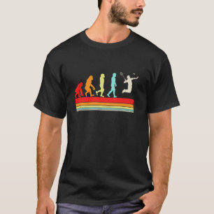 Grappige Badminton Evolutie Retro Vintage Ontwerp T-shirt